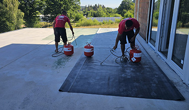 montaj hidroizolatie epdm terasa circulabila sacele brasov